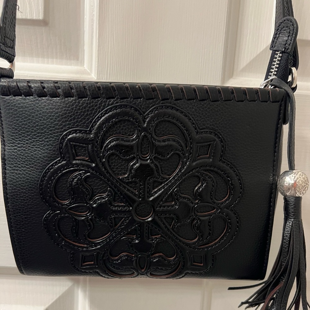 Brighton black leather crossbody BRAND NEW